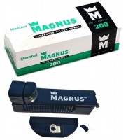 Набор для набивки сигарет Magnus - ментоловые гильзы 200 шт, машинка для набивки (5903111633874)